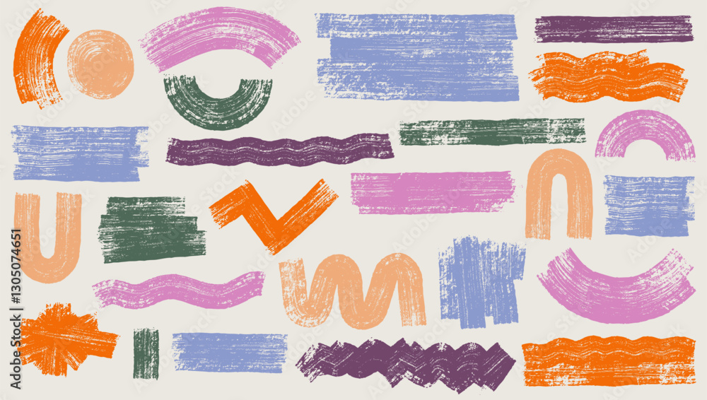custom made wallpaper toronto digitalHand Drawn Thick Grunge Lines And Abstract Shapes Set. Sketchy Bold Straight, Wavy, Zigzag Lines. Colored Ink Brush Strokes And Banners. Dry Grunge Marker Highlight Underline, Paint Bold Brush Strokes