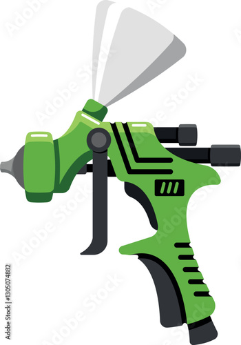 Airbrush automotive instrument vector illustration