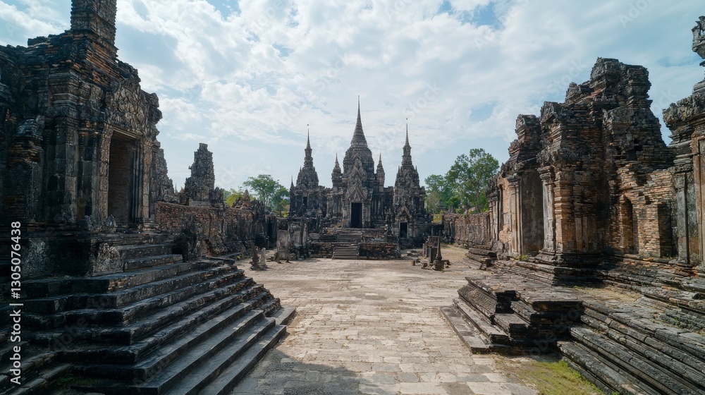Fototapeta premium Thailand travel phitsanulok's ayutthaya heritage local leaders historical ruins & cultural landscapes