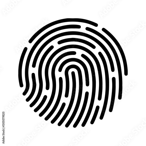 fingerprint icon. Touch ID vector icon isolated fingerprint design. Scanner icon. Vector illustration.