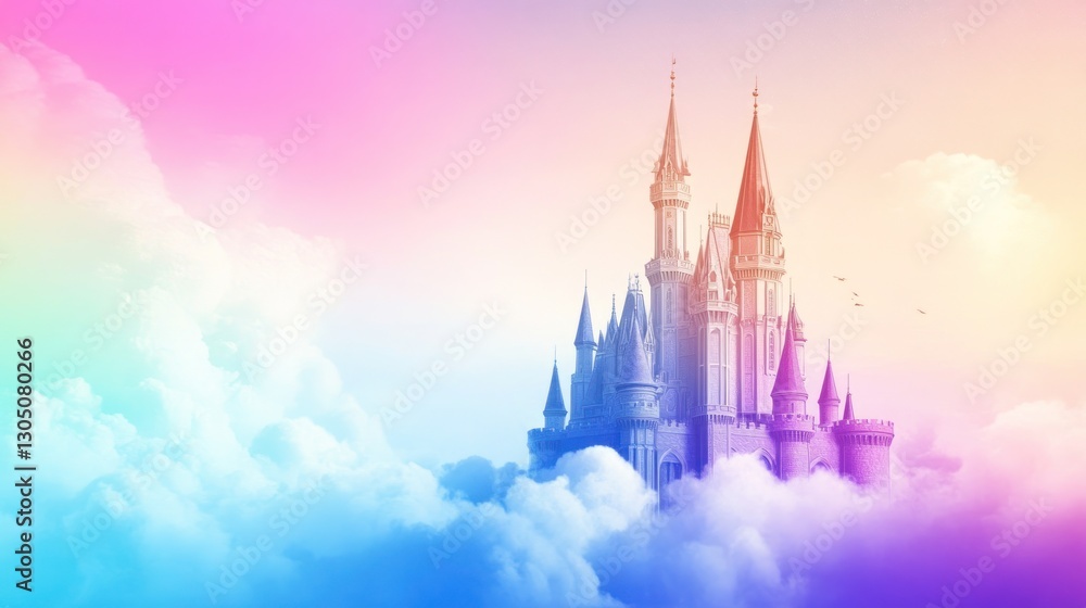 Magical Castle Floating on Clouds Magical Castle Floating on Clouds