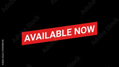 Available now Red Banner Animation