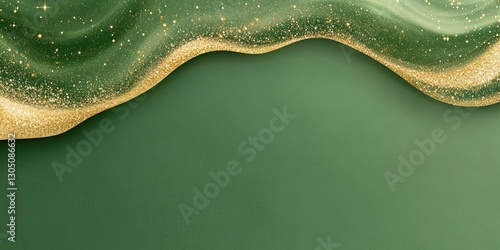 Liquid Gold: Abstract Green...