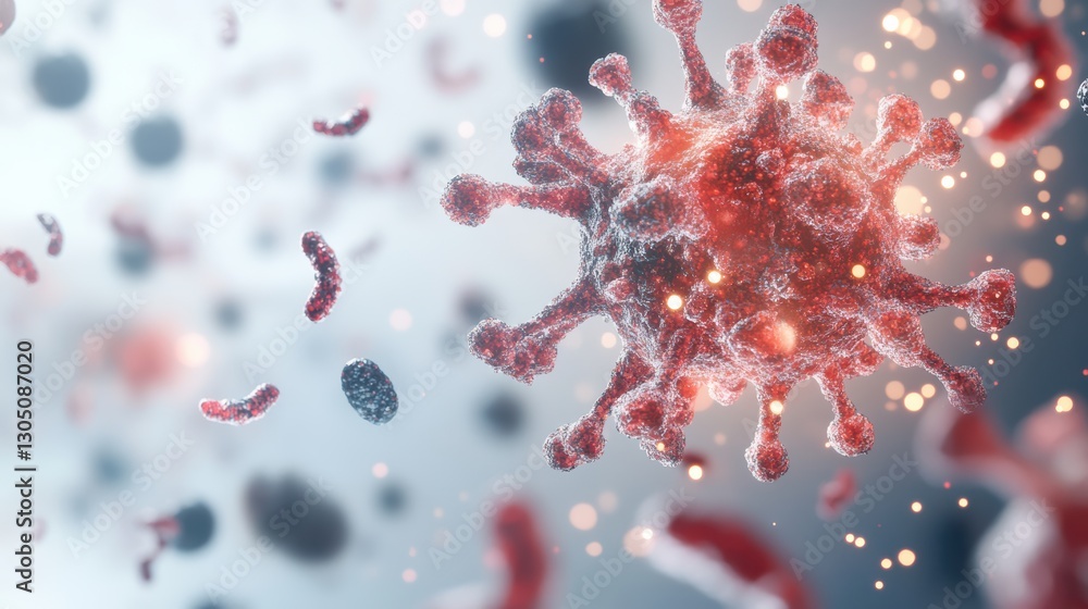 Hyper Realistic Microscopic View of AI Nanobots in Action Hyper Realistic Microscopic View of AI Nanobots in Action