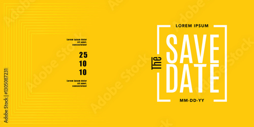 Save the date retro banner. Can be used for business, marketing and advertising. logo graphic design of event summit made for Technology and upcoming events. Vector EPS 10