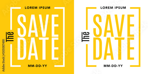 Save the date retro banner. Can be used for business, marketing and advertising. logo graphic design of event summit made for Technology and upcoming events. Vector EPS 10