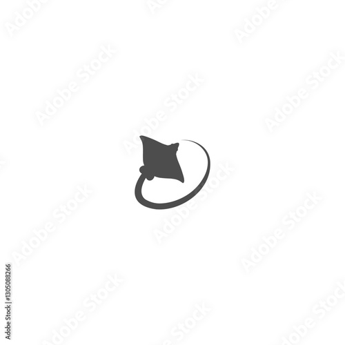 Stingray logo design isolated on white background