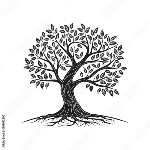 Outline Tree Of Life  vector art