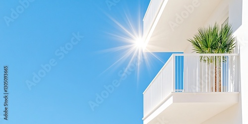 Bright Balcony: A sunlit ba...