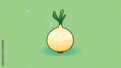 High-Quality Cute Tiny Small Onion Vegetable Isolated on Colored Background