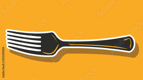 Professional Fork Icon Vector Illustration Design for Food Service Websites