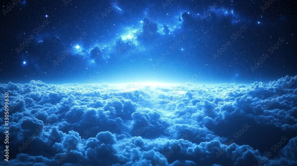 Obraz premium Cosmic Cloudscape at Night