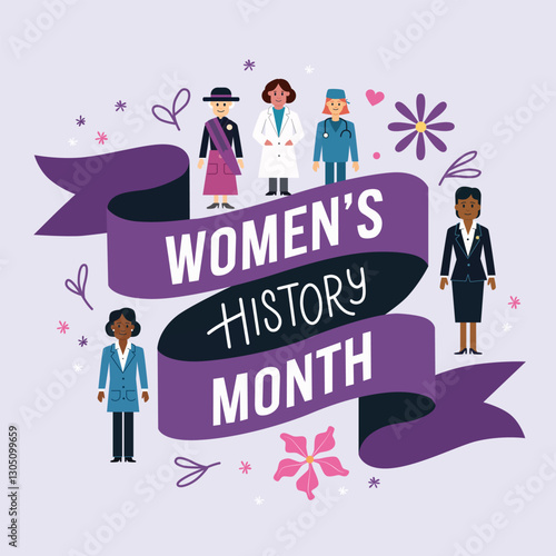 Celebrating Women's History Month Illustration