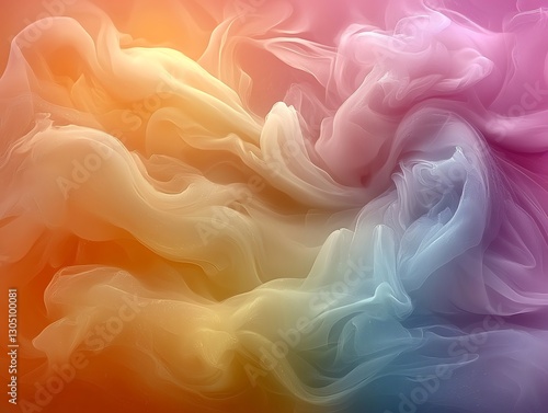 Colorful Smoke Swirls Abstract Background