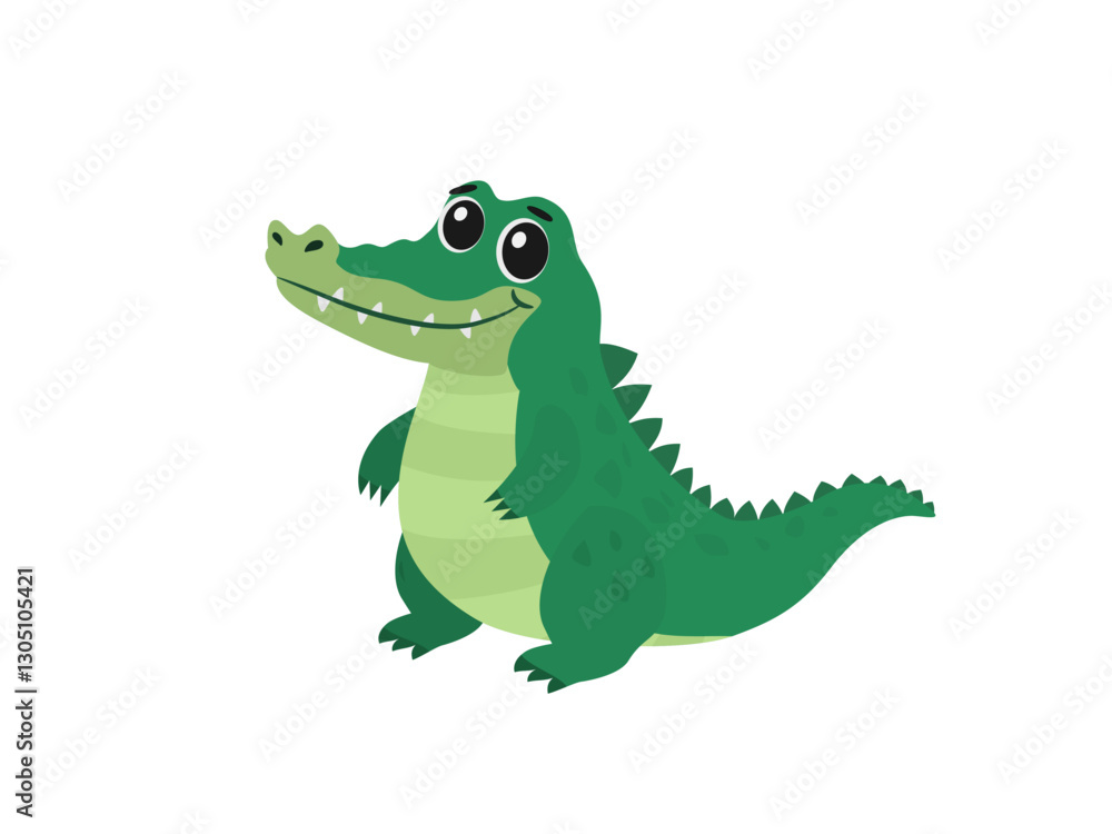 Fototapeta premium The crocodile is sleeping in the zoo.