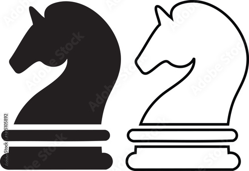 Chess piece Horse Knight Queen, chess piece, pin, head icon set 10 eps