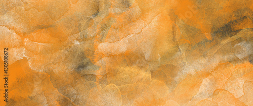 Yellow and orange summer vector watercolor background. Hand drawn wallpaper design for cards, flyers, poster, banner, cover design, invitation cards, prints. Summer heat illustration for design.