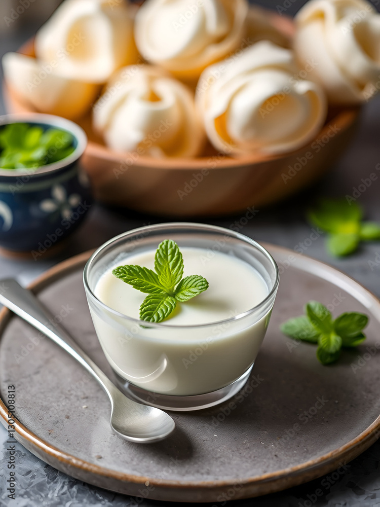 Mint panna cotta Mint panna cotta