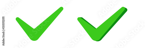 Two large green check marks side by side, symbolizing approval, success, or correct action.