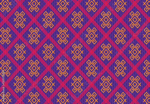 fondo textil mexicano con greca geométrica colorido