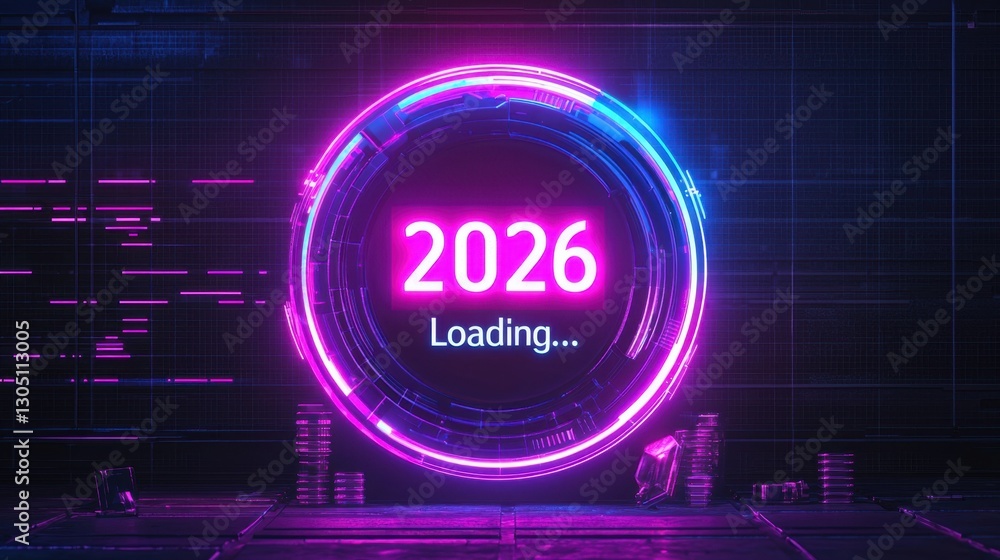 A neon-style progress bar with A neon-style progress bar with