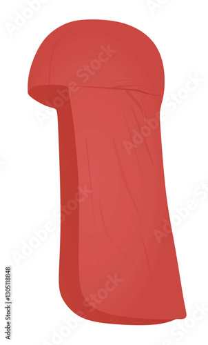 Red head cover gear. vector