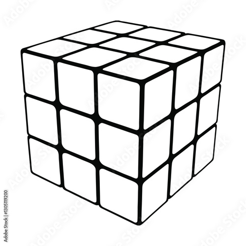 3d cube on white background