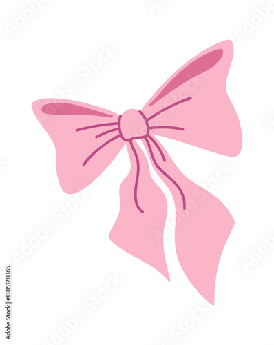 Silk bow greeting card decoration