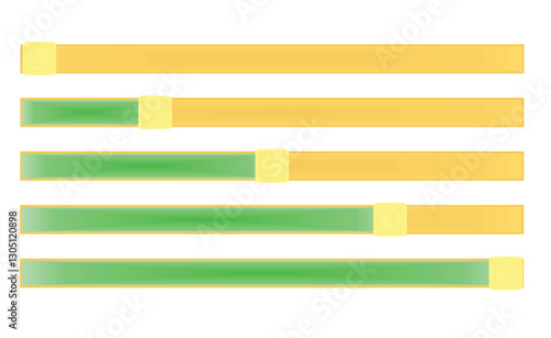 Green slider bar. vector illustration