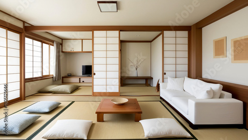 Wallpaper Mural Living room design, Japanese style, living room model Torontodigital.ca