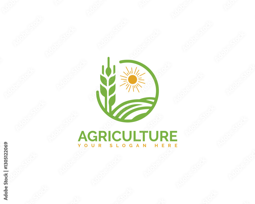 Fototapeta premium Eco Harvest, Agriculture Brands Authentic and Organic Logo Concepts. 