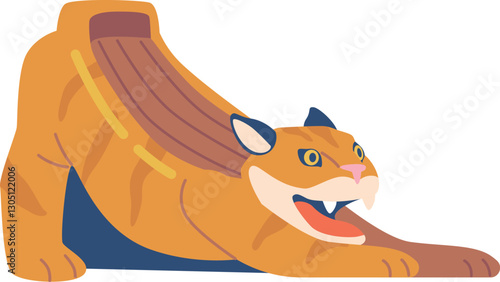 Inflatable slide wild cat shape