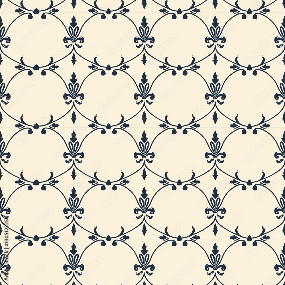 Naklejka premium Seamless fleur-de-lis patterns france artistic design elegant environment aesthetic viewpoint heraldic symbolism