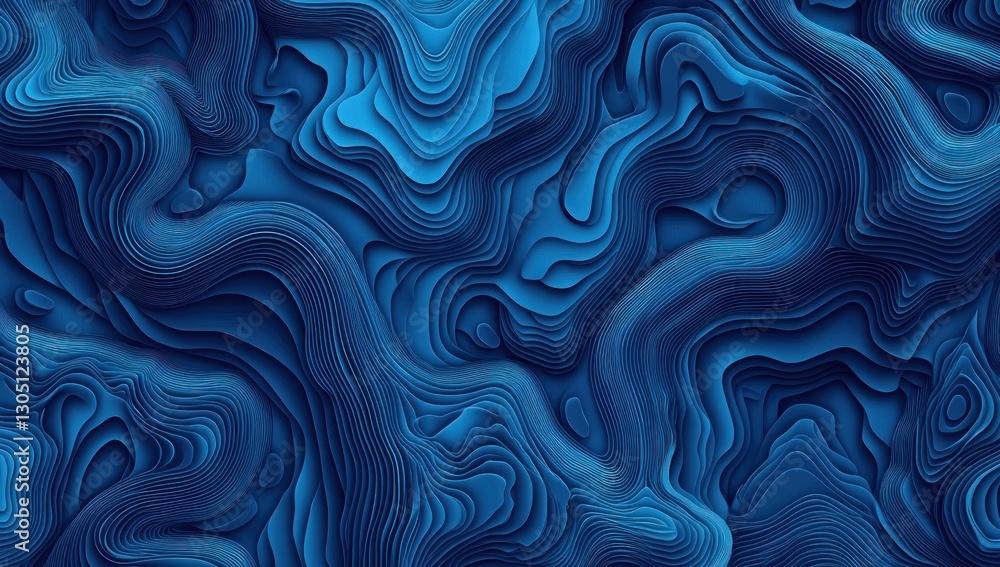 Abstract deep blue layered wavy textured background. Abstract deep blue layered wavy textured background.
