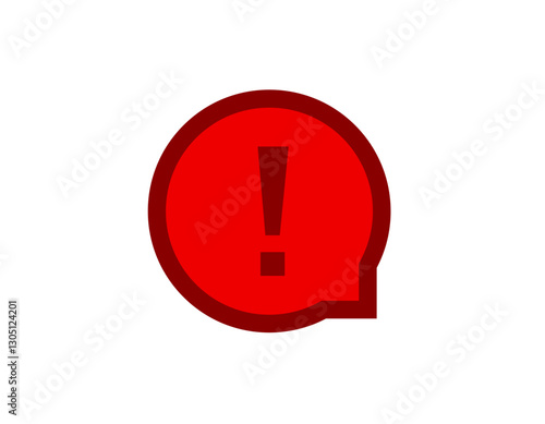 A bold red warning sign with an exclamation mark inside a circle, symbolizing caution and alert.