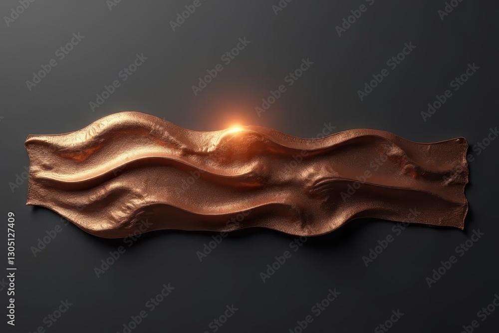 single brushed copper wave with a soft glow right in a deep gray expanse in rippling with a soft glow rightdeep gray expanse - Abstract Design Art single brushed copper wave with a soft glow right in a deep gray expanse in rippling with a soft glow rightdeep gray expanse - Abstract Design Art