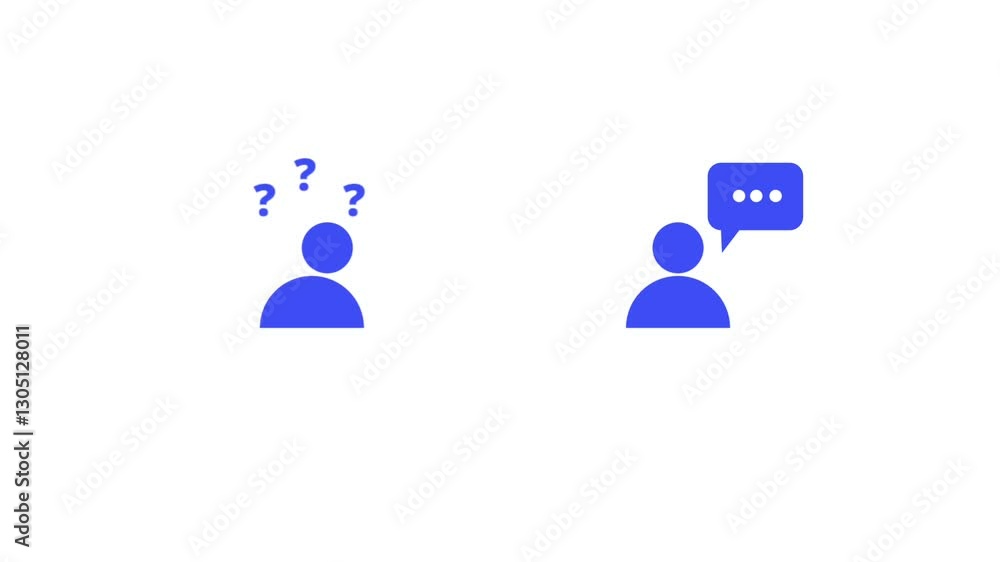 Animation icon of two people talking. Animated video on transparent background. Animation icon of two people talking. Animated video on transparent background.