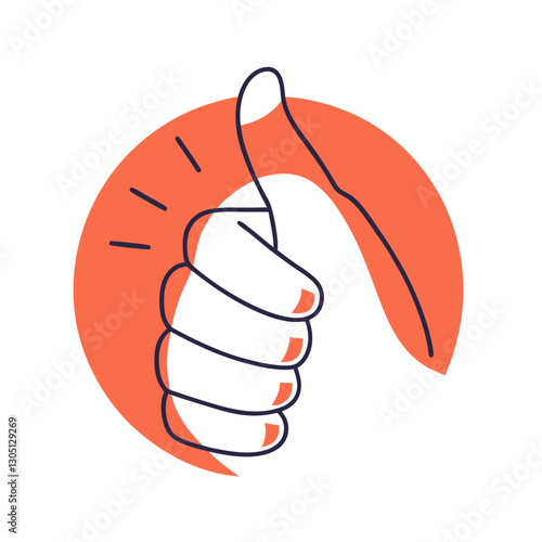 Positive thumbs up gesture on vibrant background, encouragement