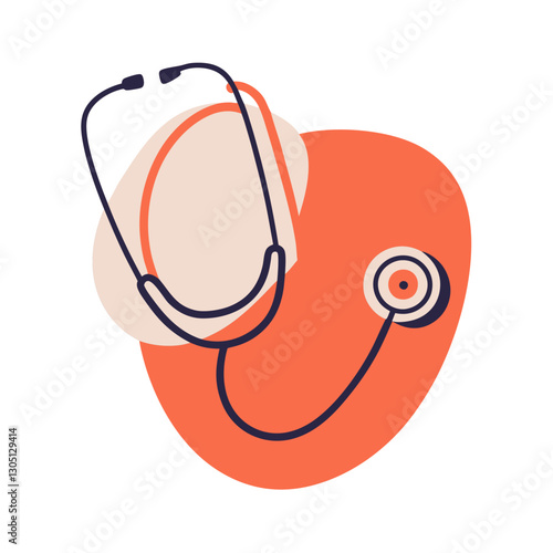 Stylish stethoscope on abstract background, healthcare concept