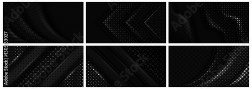 abstract geometric black design pattern background banner brochure website flyer certificate presentation landing page template