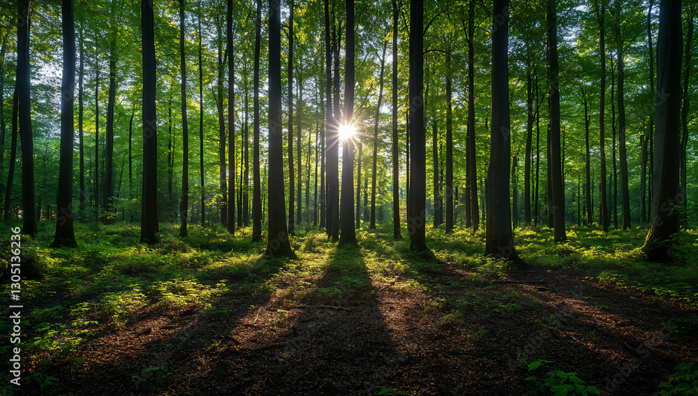 a panoramic view of the forest floor, a panoramic view of the forest floor,