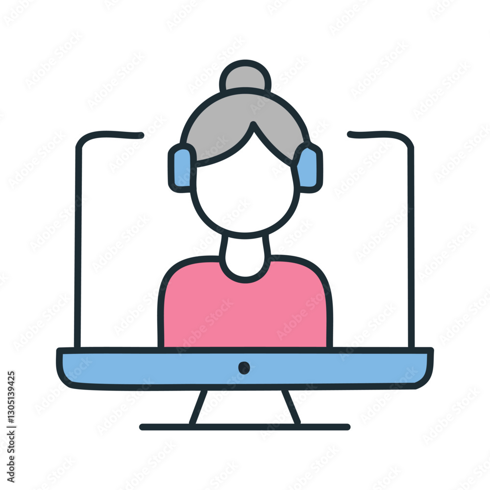 Virtual fitness coaching concept. illustrator eps 10 file. edited file. Virtual fitness coaching concept. illustrator eps 10 file. edited file.