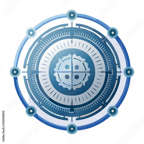 Quantum computing symbol. illustrator eps 10 file. edited file.