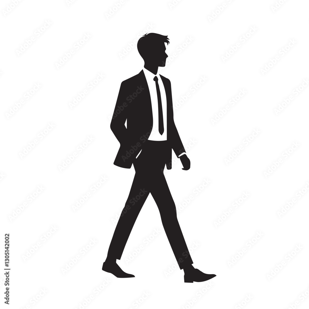 Obraz premium vector silhouette of a person's standing, walking and running poses