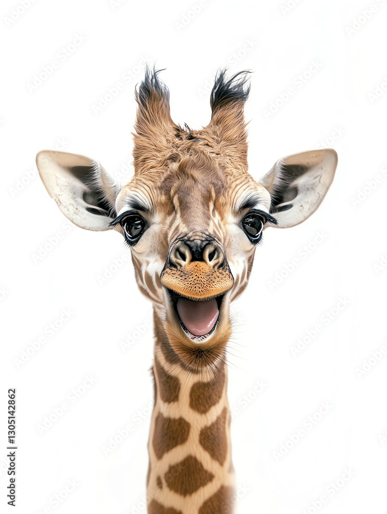 Fototapeta premium cute giraffe, AI generated