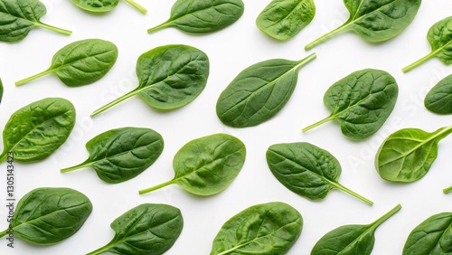 Spinach On White Background