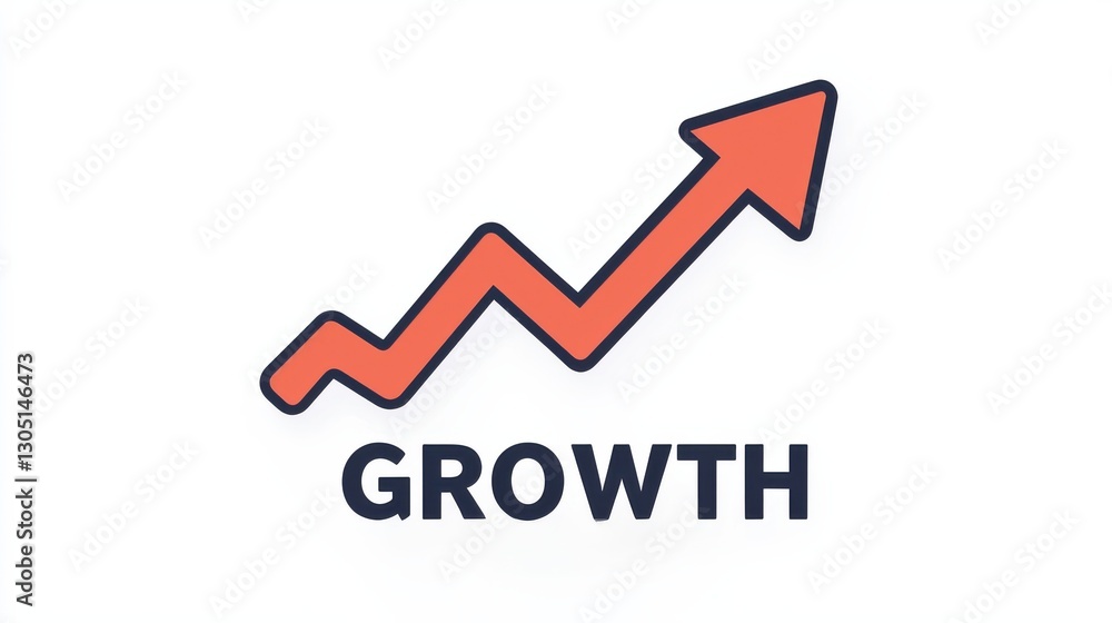 A graphic representation of upward growth, featuring a line chart with an arrow pointing upward, symbolizing progress and increase. A graphic representation of upward growth, featuring a line chart with an arrow pointing upward, symbolizing progress and increase.