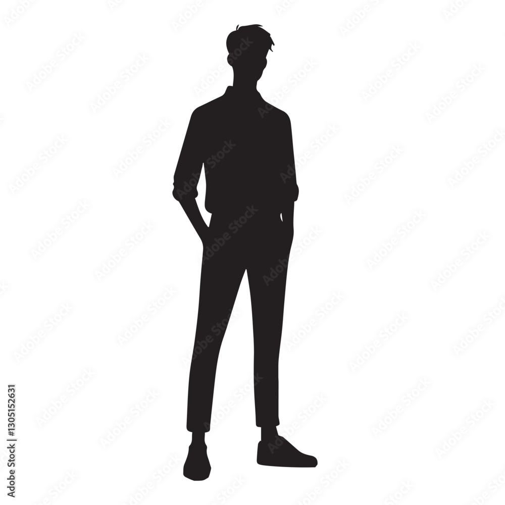 vector silhouette of a person's standing, walking and running poses vector silhouette of a person's standing, walking and running poses