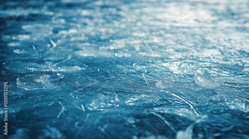 Frozen Water Texture on a Surface