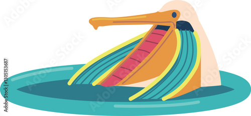 Inflatable pool slide crocodile shape
